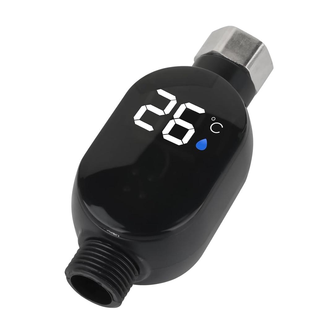 Shower Thermometer,Water-Powered Shower Head LED Temperature Display,Instant Read Digital Bath Thermometer