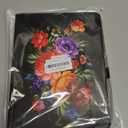 Lokigo for iPad Air 13 Inch Case (M3 2025/M2 2024), iPad Pro 12.9 Inch Case (6th/5th/4th/3rd Gen) with Pencil Holder/Hand Strap/Pocket, Support Touch ID, Auto Wake/Sleep, Black Colord Flowers (Normal Style)