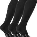 FITRELL 2/3 Pack Soccer Socks Baseball Softball For Youth Kids Boys Girls, Over-The-Calf Football Socks for Adult Men Women (Medium)