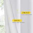 NICETOWN 100% Absolutely Blackout Linen Curtains with Thermal Insulated White Liner, White, 52 inches Wide, 72 inches Length Energy Saving Curtains for Living Room 2 Panels Set, Vertical Blinds