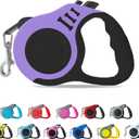 Retractable Dog Leash Automatic Telescopic Tractor Dog Tape, Pet Tape 10 FT Durable and Convenient, with Non-Slip Handle, Suitable for Small and Medium-Sized Dogs (Black Purple)