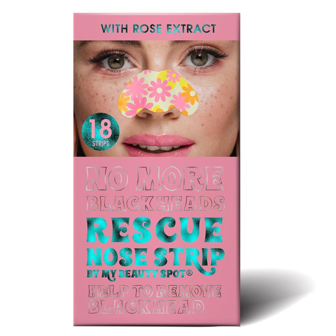 My Beauty Spot Nose Strips for Blackheads 18 Pcs Nose Pore Strips Blackhead Remover For Face in Fun Colorful Designs