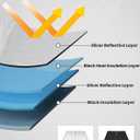 Windshield Sunshade for Tesla Cybertruck 2024 2025, Custom Fit Foldable Front Window Sun Shade UV Block Heat Insulation Protector with Storage Bag