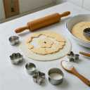 Generic 20-Piece Metal Cookie Cutter Set - Stars, Flowers, Hearts, Circles - Stainless Steel - Silver - Durable - Perfect for Christmas, Easter, Love, Floral Themes