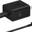 SAMSUNG 45W Wall Charger Power Adapter with Cable Included, Super Fast Charging for Galaxy Phones, Tablets and USB Type C Devices, Low Standby Power Consumption, EP-T4511XBEGUS, Black
