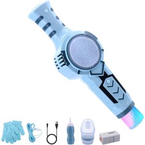 AIERSA Smoke Bubble Machine for Kids, Magic Smoke Bubble Wand with Gloves, Elastic Bubble Fog Wand, Colorful Bubble Machine with Smoke (Blue)