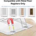 Sideways Magnetic Vent Extender for Under Furniture, Floor Resiter Vent Deflector Fits Vents 3" - 6" Wide (1PCS)