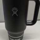 Hydro Flask 40 Oz Clear Lid Travel Tumbler with Straw and Handle - Insulated Stainless Steel in 40 Oz Black