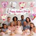KIPETTO Happy Mother's Day Balloons 20Pcs 18inch Aluminum Foil Balloons Heart Balloons for Mother's Day Birthday Party Decorations