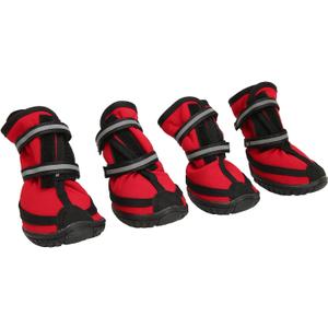 Dog Shoes, Water Anti Slip Dog Boots with Reflective Strips for Winter Rainy Day Outdoor Hiking and Traveling (M)