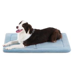 MADE 4 PETS Dog Crate Pad Bed for Medium Large Dogs, Washable & Reversible, Anti-Slip Kennel Mat for Cozy Sleeping, Soft Fluffy Dog Bed for Indoor & Outdoor Use, 35"x23", Blue