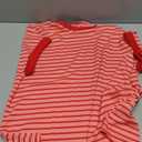 SweatyRocks Women's Going Out Tops Striped Print Short Sleeve Knit Casual Round Neck T-Shirt (Medium, Pink)