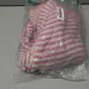 Panadila Womens Striped Oversized Sweater Fall Chunky Long Sleeve Pullover Sweaters Cable Knit Color Block Sweater Tops (X-Small, Pink White Combo)