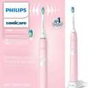 Philips Sonicare ProtectiveClean 4100 Electric Rechargeable Toothbrush, Plaque Control, Pastel Pink, Phi0304, 1.0 Count