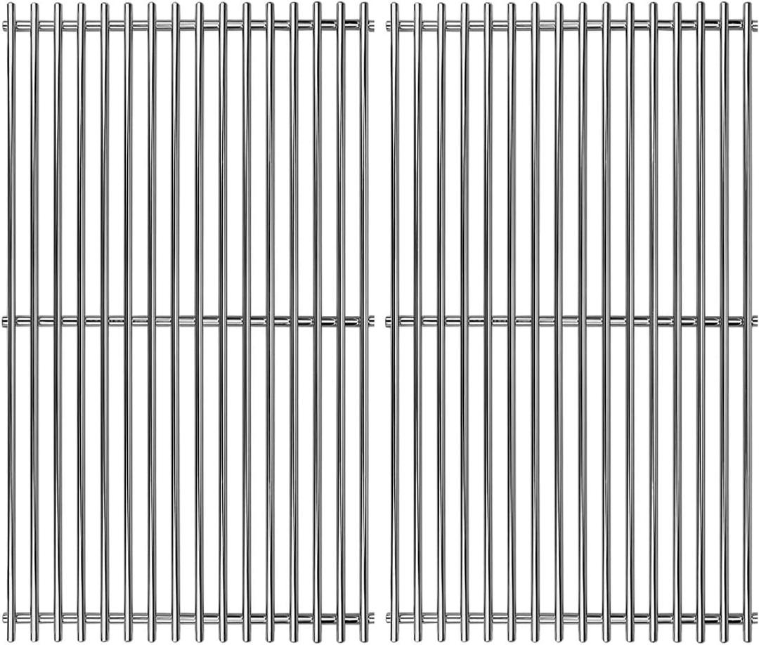 SS563S2 (2-Pack) 19-1/4 Stainless Steell Grates Replacement for Jenn Air 720-0163 for Kirkland 720-0433 for Nexgrill 720-0163, 720-0430, 720-0433 for Permasteel PG-50400-S, PG-50401-S, PG-50404-SOL