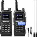 BAOFENG UV-17R Plus Ham Radio Multi-Band Two Way Radio, 7W Long Range Rechargeable Walkie Talkies with Airband, NOAA Weather Receiving, 2500mAh Battery, 8" & 16" Antenna, Programming Cable, 2 Pack