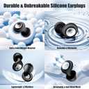 Ear Plugs for Sleeping Noise Cancelling, 30dB Noise Reduction Earplugs, Soft Silicone Reusable Hearing Protection Earplugs for Noise Sensitivity, Deep Focus, Work, Travel, Concert with Case & 8Eartips