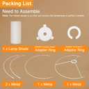 OUTON Beige Large Drum Lamp Shades for Floor Lamps, 17.5" Top x 17.5" Bottom x 10" High, Easy to Assemble, Replacement Linen Lampshades for Table Lamps & Bedside Lamps (1.65" Spider)