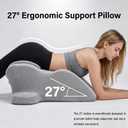 RSN Ergonomic Memory Foam Wedge Pillow 27° Bed Contoured Support Pillows, Onesize