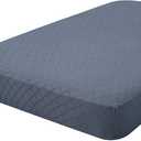 Outdoor Couch Cushion Covers, Sectional Couch Sofa Covers Washable, Jacquard Diamond Lattice, Stretch Sofa Seat Cushion Cover for Indoor/Outdoor Patio Furniture (1 Piece for XL, Grey)