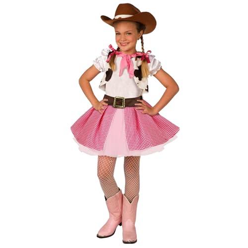 Morph Pink Cowgirl Costume for Girls, Cowgirl Outfits For Girls, Western Outfit For Halloween, Large