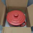 LE TAUCI 3 Quart Ceramic Dutch Oven - Lightweight, Non-Toxic, No Seasoning Needed- Oven, Microwave & Dishwasher Safe, Dutch Oven Pot with Lid for Sourdough, Soup & Stew, Chili Red