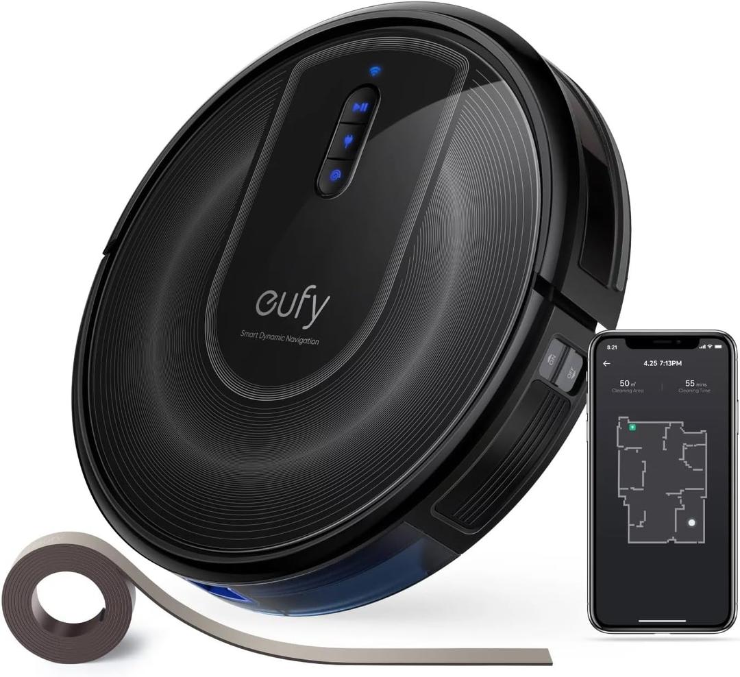 eufy RoboVac G30 Verge, Robot Vacuum with Home Mapping, 2000Pa Suction, Wi-Fi, Boundary Strips, for Carpets and Hard Floors