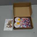 Hanaive 2100 Pcs 4th of July Red White Blue Pony Beads Patriotic Plastic Pony Beads with American Flag Charms Pendant for Craft Independence Day Star Beads DIY Bracelet Necklace for Jewelry Making