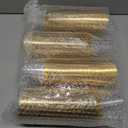 [200 Pack] 9oz Clear Plastic Cups with Gold Rimmed Sturdy & Food Safe Disposable Wine Glasses Party Wedding Cups Disposable Drinking Cups Plastic Cocktail Glasses for Wine, Juice & Cold Beverages