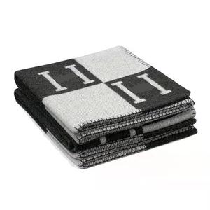 Letter H Sofa Cover Blanket Plaid Soft Warm and Comfortable air Conditioning Blanket Travel Essentials Ladies Gift Bed Sofa Sheets Quilt Size 50x70 inches. (Black)