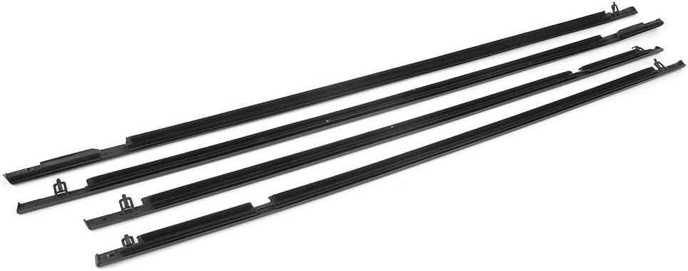 Window Seal Weather Stripping Moulding Trim Rubber Seal Belt Weatherstrip for Honda Civic 2006-2011 4-Door Sedan Replaces#72450-SNA-A01 72410-SNA-A01 72950-SNA-A01 72910-SNA-A01