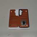 DJDUCK Designed for Samsung Galaxy S25 Plus Case Wallet with Card Holder, [Magnetic Clasp Cover] [RFID Blocking Leather Protection] Shockproof Women Men Cases for Samsung S25 Plus Light Brown