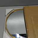 12 Inch Aluminum Framed Modern Gold Round Wall Mirror, Small Metal Framed Mirror for Bathroom, Living Room, Entryway, Hallway Decoration (Gold, 12x12)