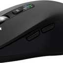 CITLLA Wireless Bluetooth Mouse (USB + BT1 + BT2), Full Size, 4-Way Scrolling, Multi-Device Silent Mouse for Computer, Laptop, iPad, MacBook (Black)