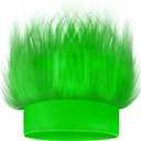 Novelty Place Green Hairy Costume Headband - Fun and Fuzzy Crazy Hair Wig Troll Hair Costume Accessories - Perfect for Sports Parties, Costume, Cosplay, and Halloween - Fit Kids, Teens and Adults