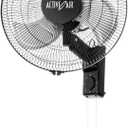 Hydrofarm ACFW16HDB Active Air 16" Whisper Quiet Heavy Duty Wall Mount Fan, Black