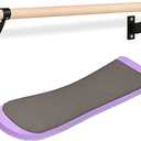 flybold Wall-Mounted Ballet Barre with Turning Board and Premium Wooden Bar - Home Workout and Dance Equipment - Rust, No Wobble - 4ft, 1.5ft Diameter - Multiple Colors