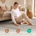 cotiled Boho 10x14 Area Rug for Living Room: Large Moroccan Washable Rug