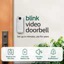 Blink Video Doorbell Head-to-toe HD view, two-year battery life, and simple setup. Sync Module Core included System (White)
