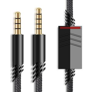 Replacement for Astro A40 Inline Mute Cable Cord, Mute Function Audio Aux Gaming Wire Compatible with Astro A40 Headsets (2 Meter, Nylon Braided)