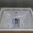 Undermount Bathroom Sink Rectangle, Hugsleek Interior Bowl Size 18 x 13 inch White Porcelain Ceramic Vessel Sink Under Counter Exterior Size 20x15in Rectangular Bath Sink Basin Lavatory Fireclay, White 