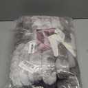 Cozy Bliss Faux Fur Throw Blanket for Couch, Cozy Warm Plush Striped Blanket for Sofa Bedroom Living Room, 50 * 60 Inches Tie-dye Grey