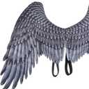 Himine Non-Woven Fabric Festive Party Angel Wings Suitable for Child Decorative Wings (Black)
