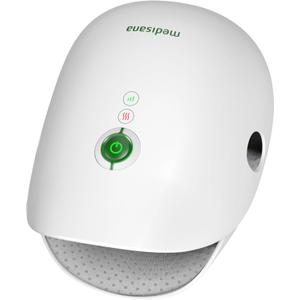 Medisana Hand Massager with Heat and Compression, Cordless Hand Massager for Arthritis and Carpal Tunnel Relief, Knuckle Stretching Massage, Birthday Christmas White Elephant Gifts for Adults-White