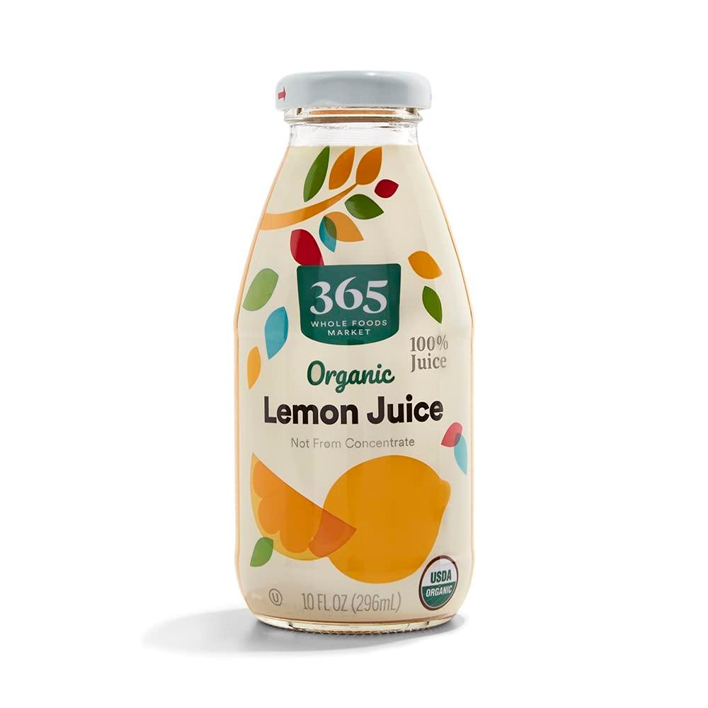 365 by Whole Foods Market, Organic Lemon Juice, 10 Fl Oz, BB Date 19 Jul 2027