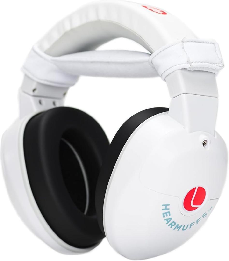 HearMuffs Sounds, White - Over-the-Ear Hearing Protection for Infants & Toddlers - Includes Passive, Active & Sound Modes - Fits Children Ages 0-4 - Safe, Adjustable & Comfortable