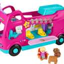 Fisher-Price Little People Toddler Toy Barbie Little Dreamcamper RV Playset with Music Lights & 2 Figures for Ages 18+ Months, Multilanguage Version