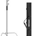 Neewer 10 Feet/3 Meters Adjustable C-Stand Light Stand with 4 Feet/1.2 Meters Extension Boom Arm, 2 Pieces Grip Head and Carry Bag for Photography Studio Video Reflector, Umbrella, Monolight, etc