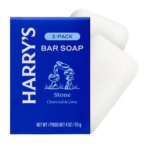 Harry's Bar Soap for Men - Stone Scent, 4 oz Body Soap Bars, 2 Pack