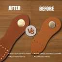 10 PCS Leather Snap Buckles, Mixed Colors, 3.6x1in, Durable PU Leather, Metal Snap Button Closure, Sew On Purse Closure Fasteners for DIY backpacks Bags Wallets Jackets Notebook Purse Crafts